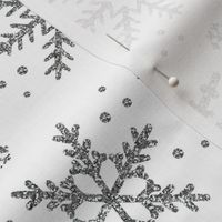 Snowflake Shimmer on White