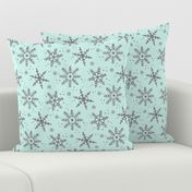 Snowflake Shimmer in Mint