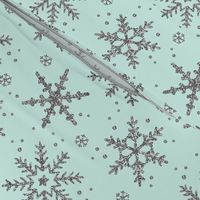 Snowflake Shimmer in Mint