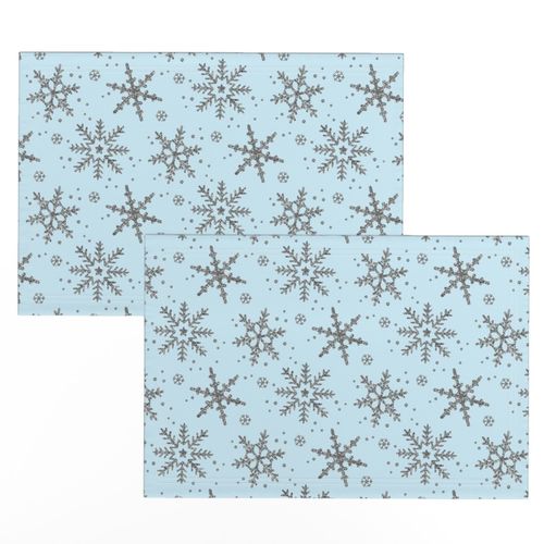 Snowflake Shimmer in Icy Blue