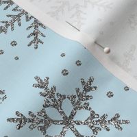 Snowflake Shimmer in Icy Blue