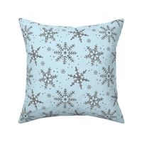 Snowflake Shimmer in Icy Blue