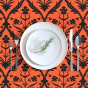 Halloween trellis ikat