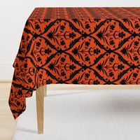 Halloween trellis ikat