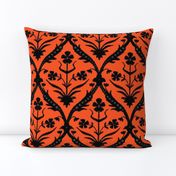 Halloween trellis ikat