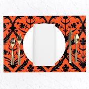 Halloween trellis ikat