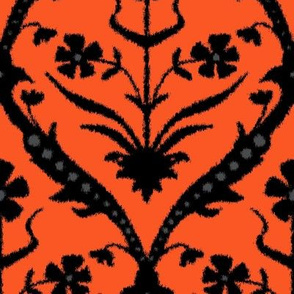 Halloween trellis ikat