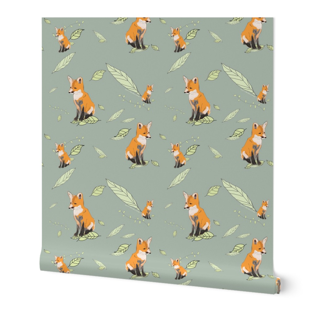 Foxes fabric