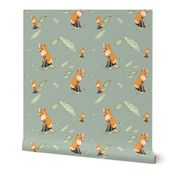 Foxes fabric