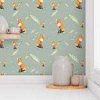 Foxes fabric