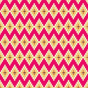 Geometric Chevron on Pink