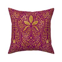 Rajkumari ~ Pompadour Purple and Gilt Gold ~ Batik 