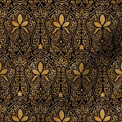 Rajkumari ~ Black and Gilt Gold ~ Batik 