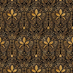 Rajkumari ~ Black and Gilt Gold ~ Batik 