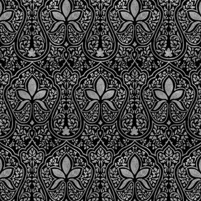 Rajkumari ~ Black and Silvered ~ Batik 