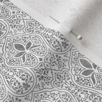 Rajkumari ~ White and Silvered ~ Batik 