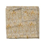 Rajkumari ~ White with Silvered and Gilt Gold ~ Batik