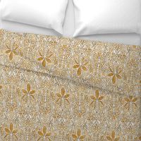 Rajkumari ~ White with Silvered and Gilt Gold ~ Batik