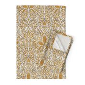 Rajkumari ~ White with Silvered and Gilt Gold ~ Batik