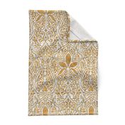 Rajkumari ~ White with Silvered and Gilt Gold ~ Batik