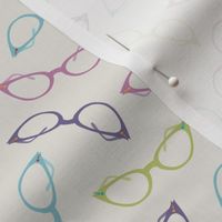 Ditsy Cats Eye Glasses in Pink, Purple, Blue and Green ©Jennifer Garrett