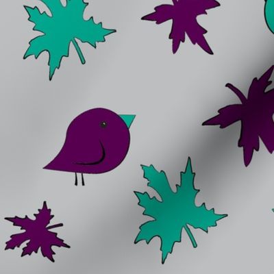 Bird & Leaves