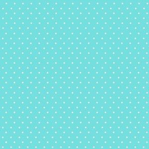  Vintage white polka dots on seaspray aqua