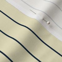Navy Blue Baseball Pinstripes on Antique White Background