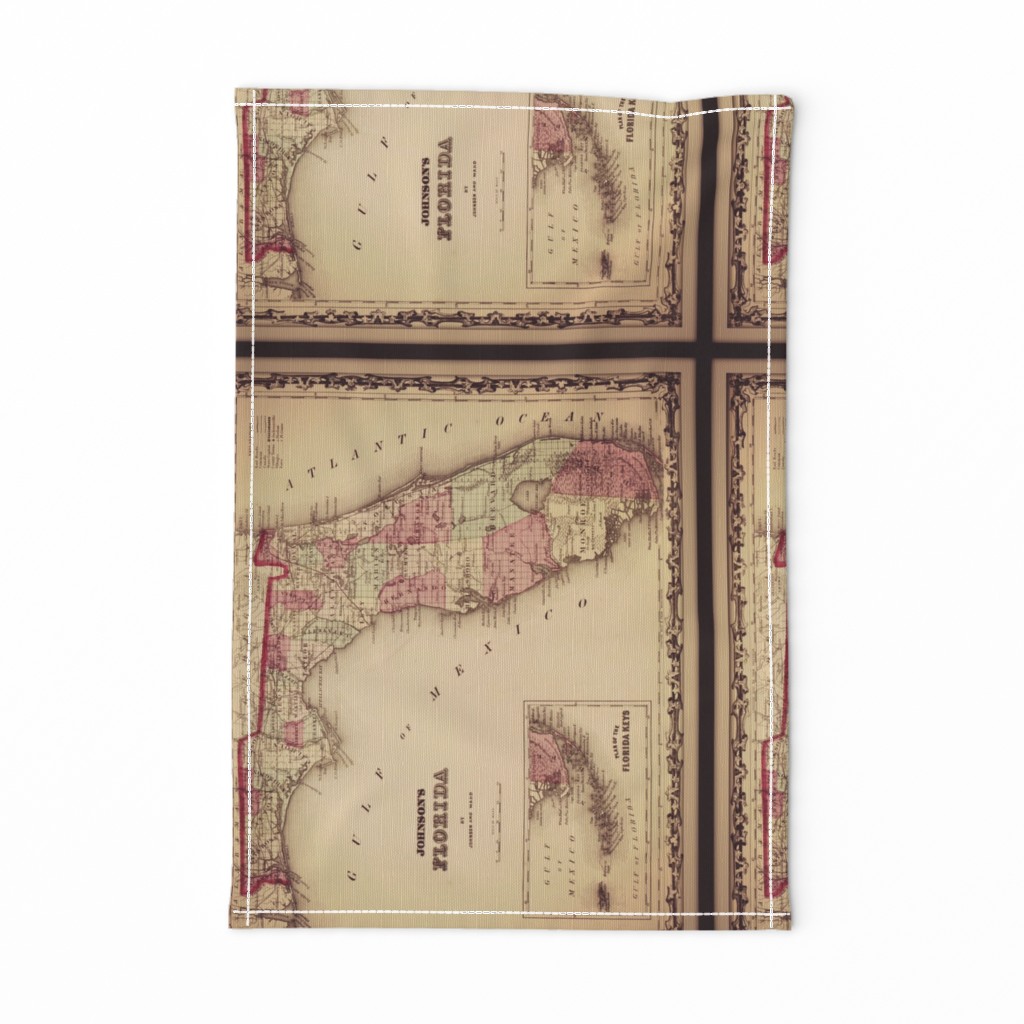 Florida vintage map, small (FQ)