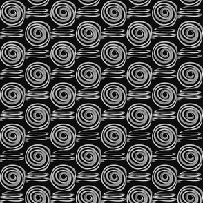 Spirals Gray Black