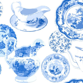 Mrs Chatsworth's China Cabinet in Delft Blue