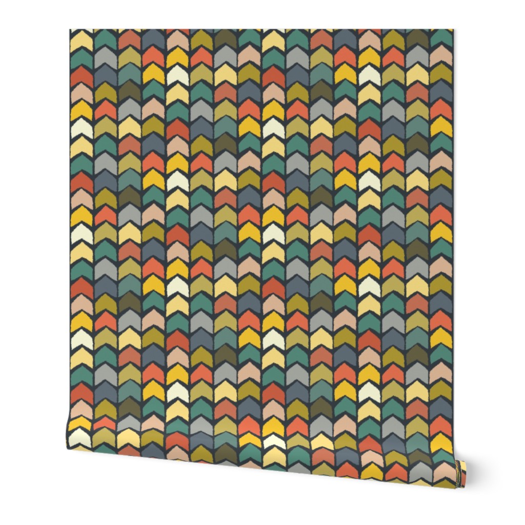 baby ikat arrows charcoal