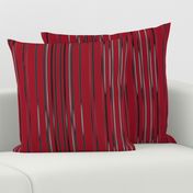 Black and Gray Stripes on Red