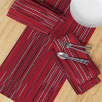 Black and Gray Stripes on Red