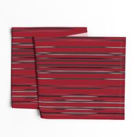Black and Gray Stripes on Red