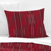 Black and Gray Stripes on Red