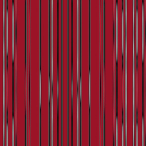 Black and Gray Stripes on Red