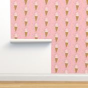 Large Ice Cream with Sprinkles - pink