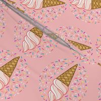 Large Ice Cream with Sprinkles - pink