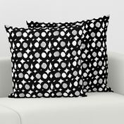 diamonds and dots - black and white