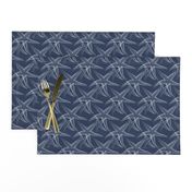 Starfish Navy Blue White Beach