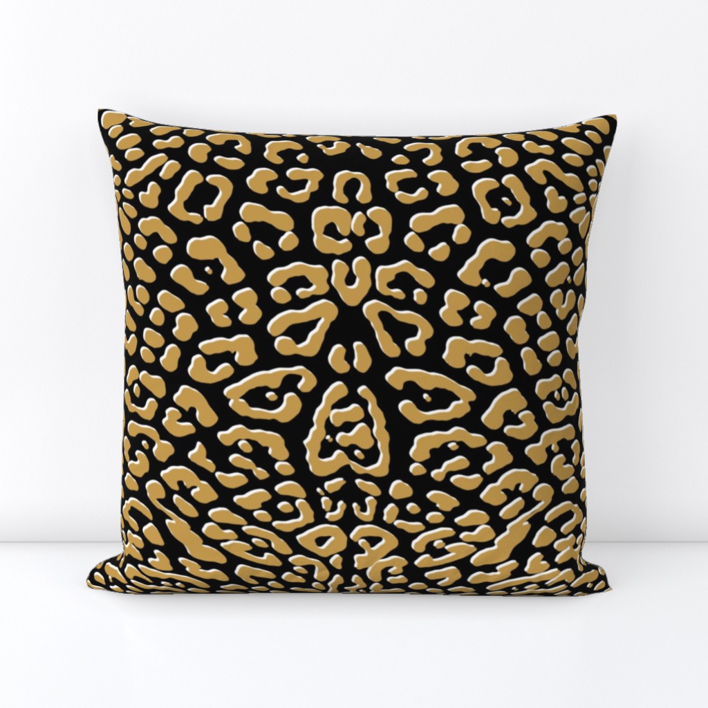 Ooh La La! Leopard ~ Gilt with White on Black