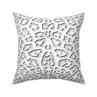 Ooh La La! Leopard ~ Silver Leaf with Black on White