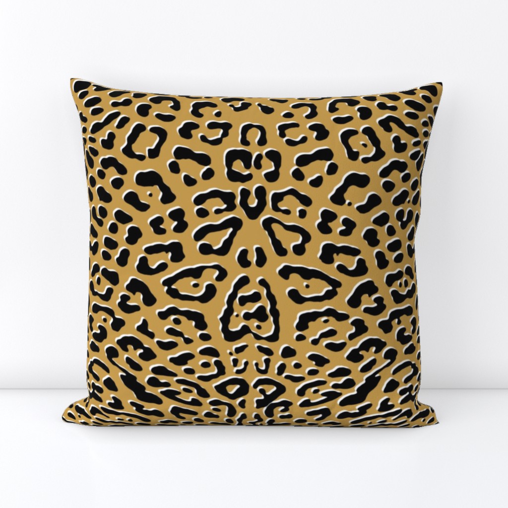 Ooh La La! Leopard ~ Black with White on Gilt 