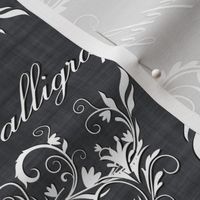 calligraphy  damask