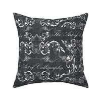 calligraphy  damask