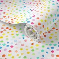 Rainbow watercolor dots