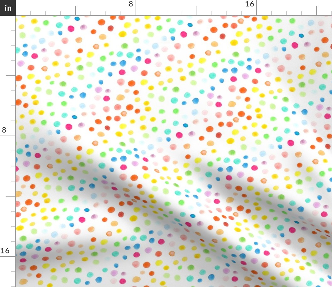 Rainbow watercolor dots