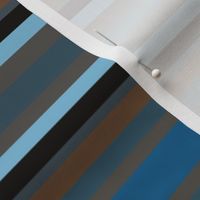 Blue Brown Black Horizontal Stripe