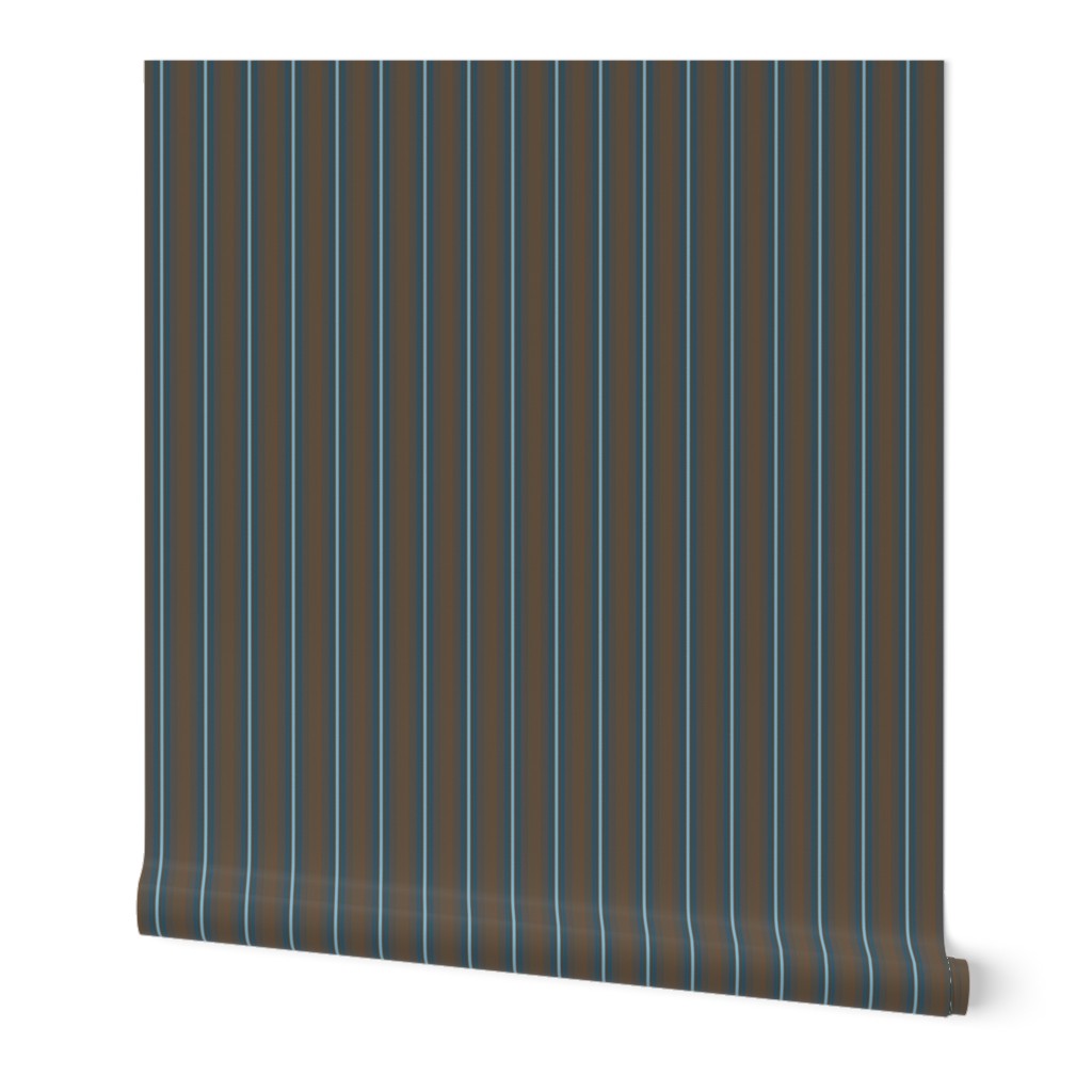 Blue Stripes on Brown